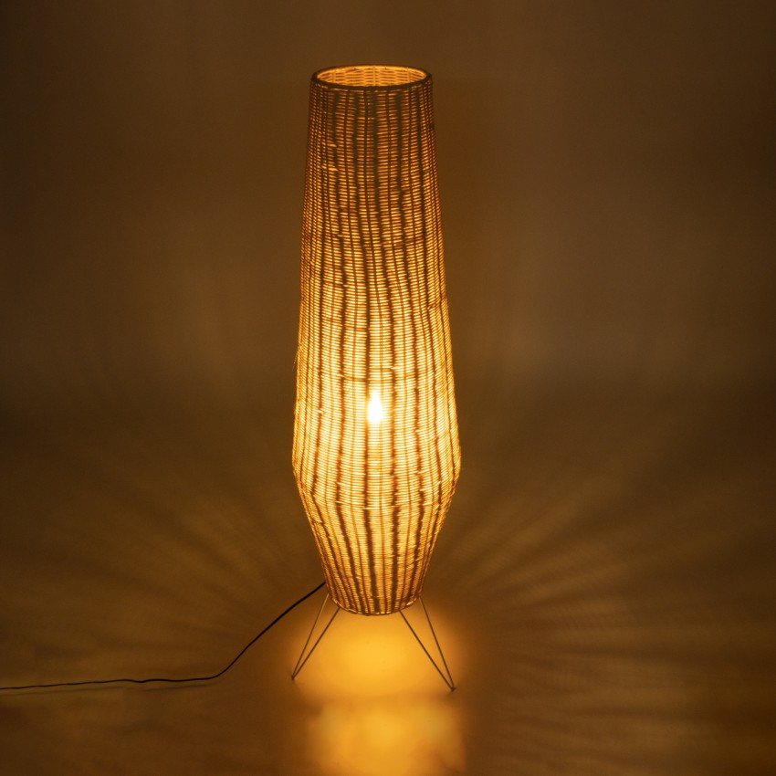 BOLSON Boho Επιδαπέδιο Φωτιστικό Μονόφωτο 1 x E27 IP20 Μπεζ Ξύλο με Λευκό Μέταλλο - Μ30 x Π30 x Υ120cm BOLSON Boho Επιδαπέδιο Φωτιστικό Μονόφωτο 1 x E27 IP20 Μπεζ Ξύλο με Λευκό Μέταλλο - Μ30 x Π30 x Υ120cm