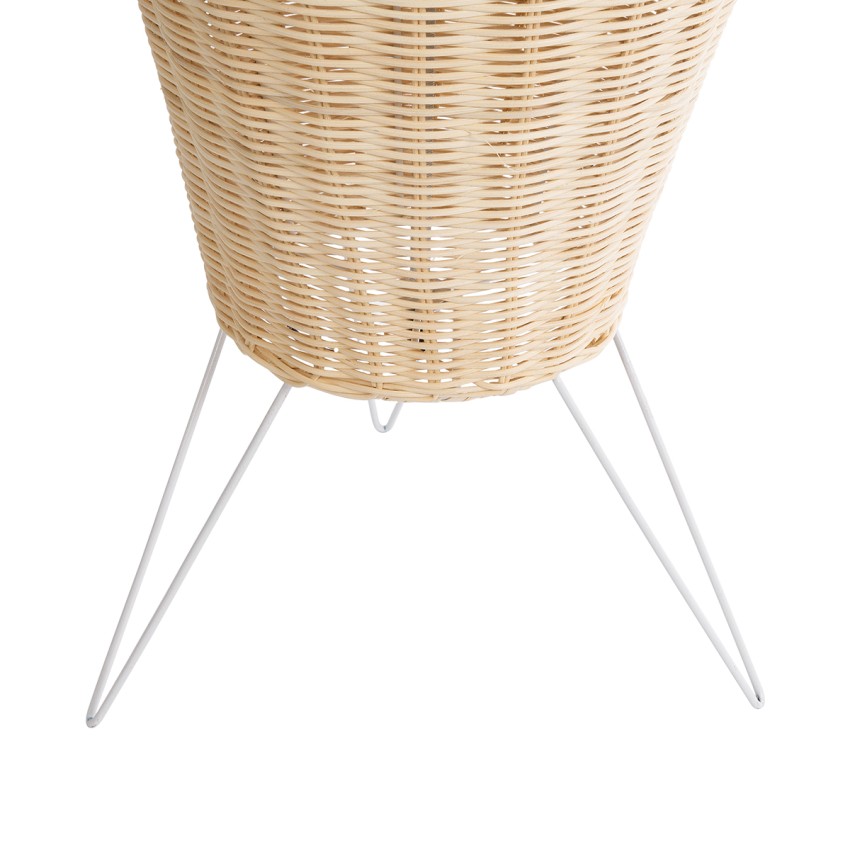 BOLSON Boho Επιδαπέδιο Φωτιστικό Μονόφωτο 1 x E27 IP20 Μπεζ Ξύλο με Λευκό Μέταλλο - Μ30 x Π30 x Υ120cm BOLSON Boho Επιδαπέδιο Φωτιστικό Μονόφωτο 1 x E27 IP20 Μπεζ Ξύλο με Λευκό Μέταλλο - Μ30 x Π30 x Υ120cm