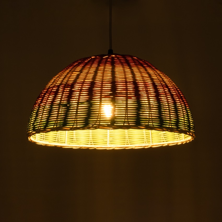 GLOBOSTAR® CABALLEROS  Boho Κρεμαστό Φωτιστικό Οροφής με Ντουί 1 x E27 AC 220-240V IP20 - Πολύχρωμο - Μ40 x Π40 x Υ20cm