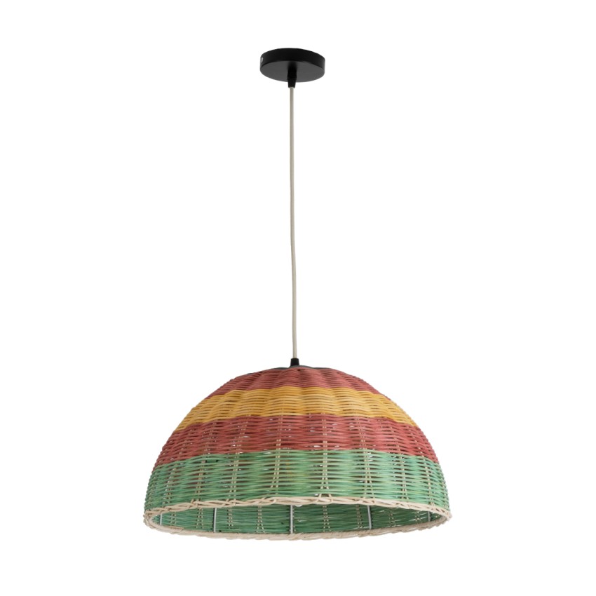 GLOBOSTAR® CABALLEROS  Boho Κρεμαστό Φωτιστικό Οροφής με Ντουί 1 x E27 AC 220-240V IP20 - Πολύχρωμο - Μ40 x Π40 x Υ20cm