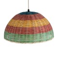 GLOBOSTAR® CABALLEROS  Boho Κρεμαστό Φωτιστικό Οροφής με Ντουί 1 x E27 AC 220-240V IP20 - Πολύχρωμο - Μ40 x Π40 x Υ20cm