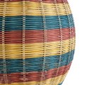 CABALLEROS  Boho Κρεμαστό Φωτιστικό Πλέγμα Μονόφωτο 1 x E27 IP20 Πολύχρωμο Ξύλο - Μ40 x Π40 x Υ50cm