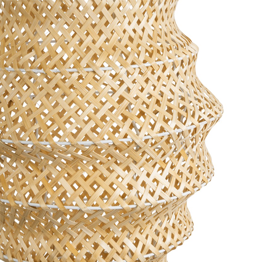 MAUI  Boho Κρεμαστό Φωτιστικό Πλέγμα Μονόφωτο 1 x E27 IP20 Μπεζ Ξύλο - Μ30 x Π30 x Y77cm