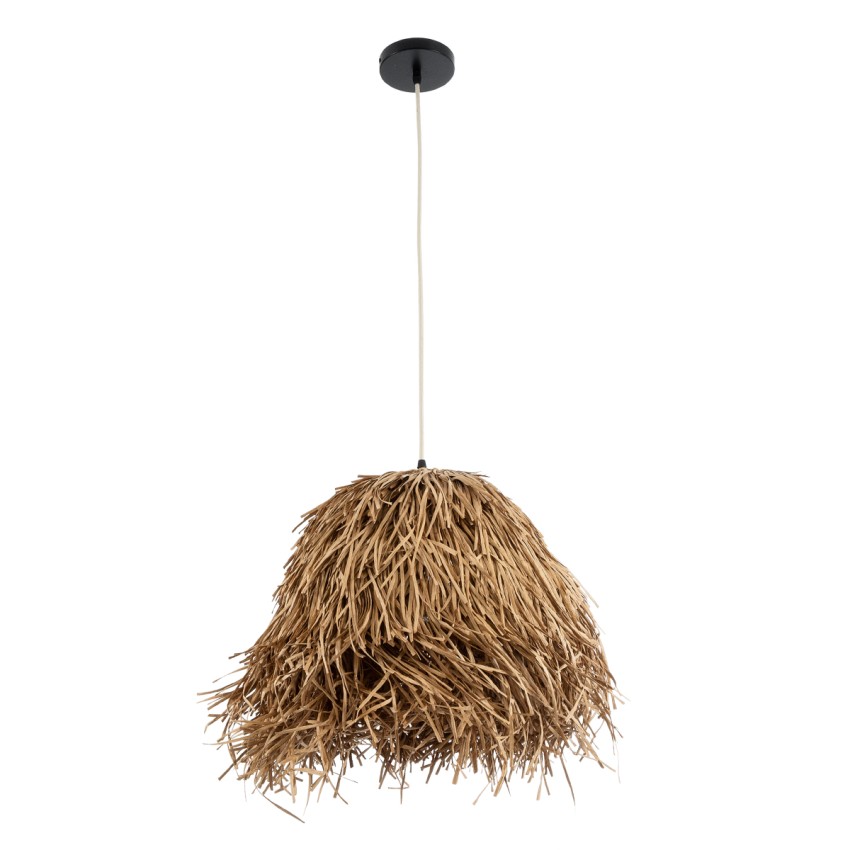 GLOBOSTAR® GUADELOUPE  Boho Κρεμαστό Φωτιστικό Οροφής με Ντουί 1 x E27 AC 220-240V IP20 - Μπεζ - Μ50 x Π50 x Υ40cm