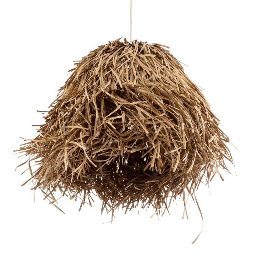 GLOBOSTAR® GUADELOUPE  Boho Κρεμαστό Φωτιστικό Οροφής με Ντουί 1 x E27 AC 220-240V IP20 - Μπεζ - Μ50 x Π50 x Υ40cm