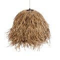 GLOBOSTAR® GUADELOUPE  Boho Κρεμαστό Φωτιστικό Οροφής με Ντουί 1 x E27 AC 220-240V IP20 - Μπεζ - Μ50 x Π50 x Υ40cm