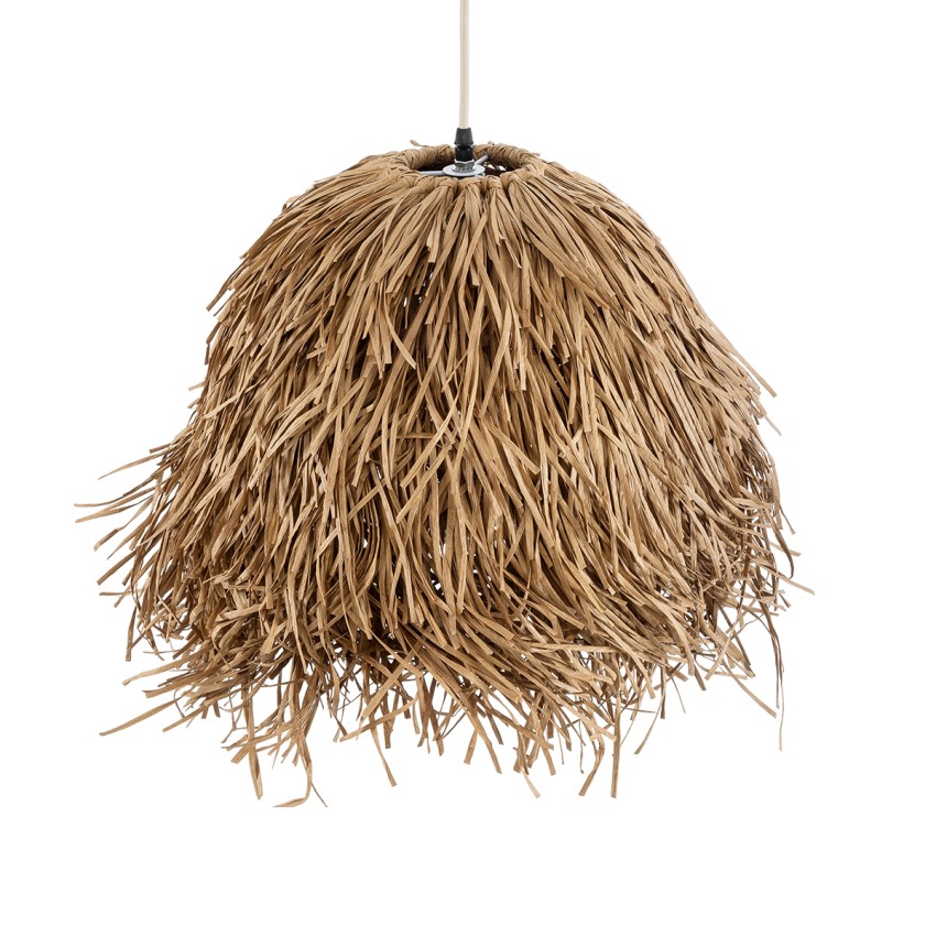 GLOBOSTAR® GUADELOUPE  Boho Κρεμαστό Φωτιστικό Οροφής με Ντουί 1 x E27 AC 220-240V IP20 - Μπεζ - Μ50 x Π50 x Υ40cm