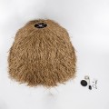 GUADELOUPE  Boho Κρεμαστό Φωτιστικό Πλέγμα Μονόφωτο 1 x E27 IP20 Μπεζ Ράφια - Μ120 x Π120 x Υ100cm