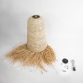 LETA  Boho Κρεμαστό Φωτιστικό Πλέγμα Μονόφωτο 1 x E27 IP20 Μπεζ Ράφια - Μ50 x Π50 x Υ150cm