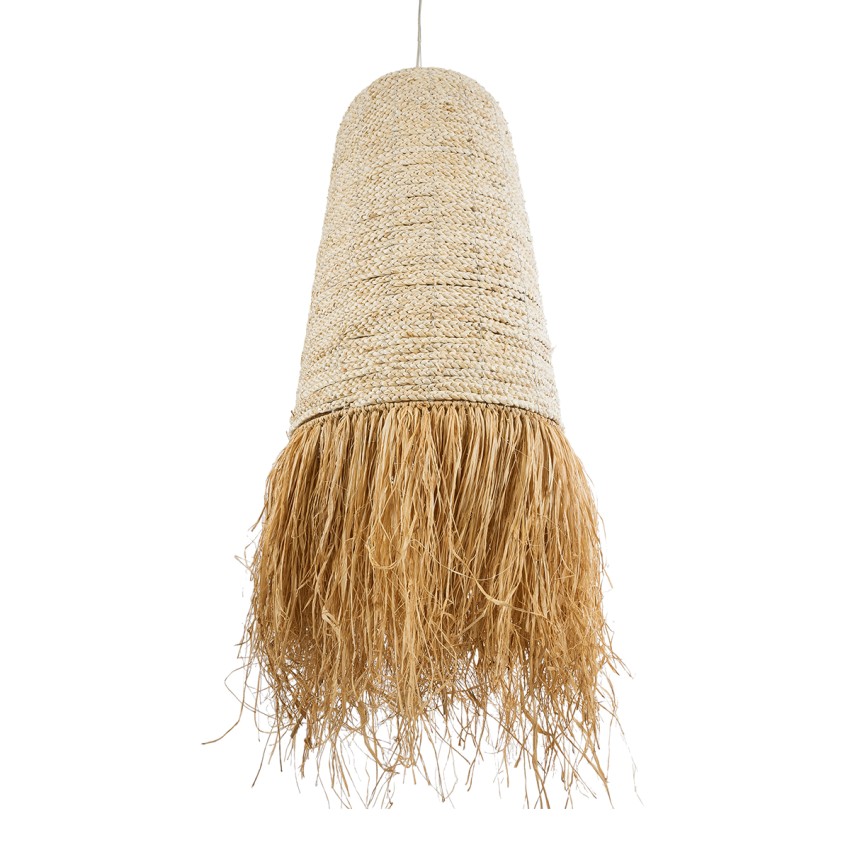 LETA  Boho Κρεμαστό Φωτιστικό Πλέγμα Μονόφωτο 1 x E27 IP20 Μπεζ Ράφια - Μ50 x Π50 x Υ150cm