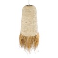LETA  Boho Κρεμαστό Φωτιστικό Πλέγμα Μονόφωτο 1 x E27 IP20 Μπεζ Ράφια - Μ50 x Π50 x Υ150cm