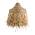 PORTOFERRAIO  Boho Κρεμαστό Φωτιστικό Πλέγμα Μονόφωτο 1 x E27 IP20 Μπεζ Ράφια - Μ80 x Π80 x Υ120cm