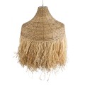 PORTOFERRAIO  Boho Κρεμαστό Φωτιστικό Πλέγμα Μονόφωτο 1 x E27 IP20 Μπεζ Ράφια - Μ80 x Π80 x Υ120cm