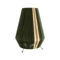 GLOBOSTAR® SALERNO  Boho Επιδαπέδιο Φωτιστικό με Ντουί 1 x E27 AC 220-240V IP20 - Σκούρο Πράσινο & Μπεζ - Μ50 x Π50 x Υ70cm