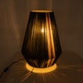 GLOBOSTAR® SALERNO  Boho Επιδαπέδιο Φωτιστικό με Ντουί 1 x E27 AC 220-240V IP20 - Σκούρο Πράσινο & Μπεζ - Μ50 x Π50 x Υ70cm