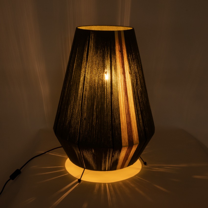 GLOBOSTAR® SALERNO  Boho Επιδαπέδιο Φωτιστικό με Ντουί 1 x E27 AC 220-240V IP20 - Σκούρο Πράσινο & Μπεζ - Μ50 x Π50 x Υ70cm