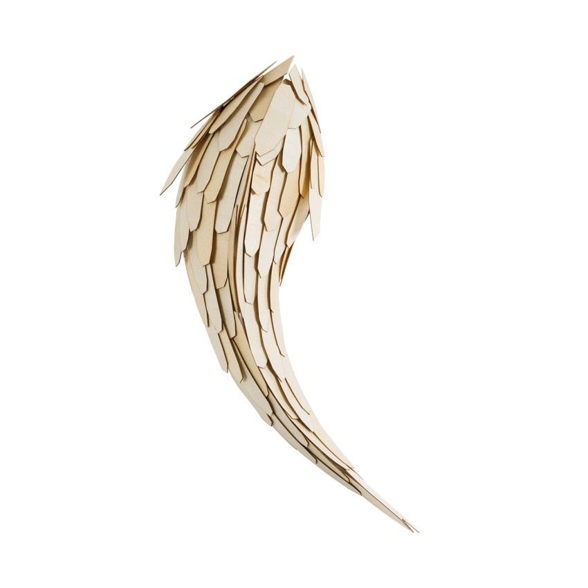 GOURAMI  Boho Επιτοίχιο Φωτιστικό Απλίκα Μονόφωτο 1 x E27 IP20 Μπεζ Ξύλο - Μ64 x Π21 x Υ16cm