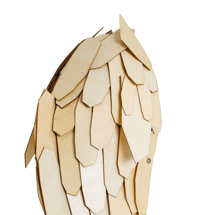 GOURAMI  Boho Επιτοίχιο Φωτιστικό Απλίκα Μονόφωτο 1 x E27 IP20 Μπεζ Ξύλο - Μ64 x Π21 x Υ16cm