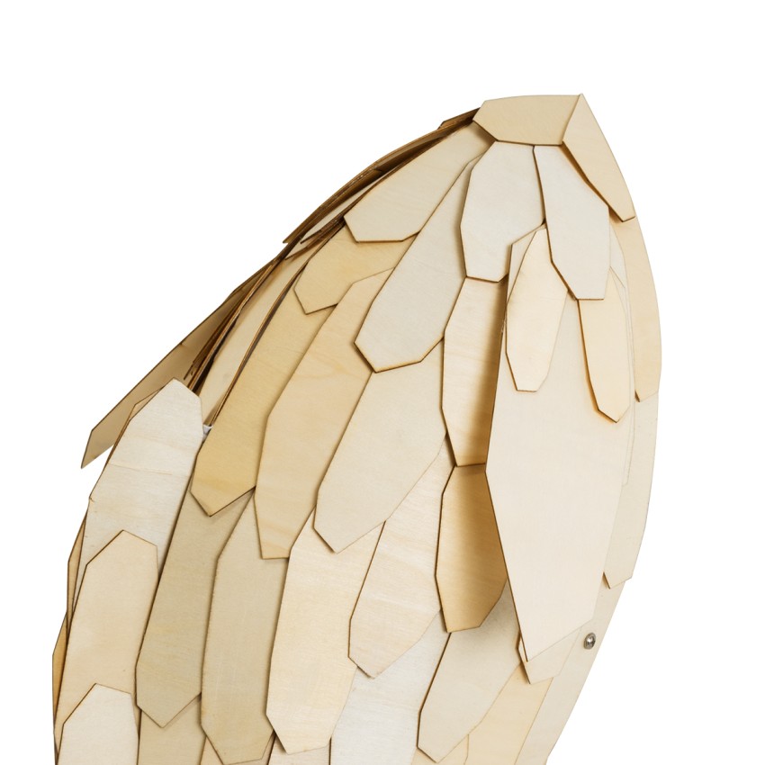 GOURAMI  Boho Επιτοίχιο Φωτιστικό Απλίκα Μονόφωτο 1 x E27 IP20 Μπεζ Ξύλο - Μ98 x Π33 x Υ22.5cm