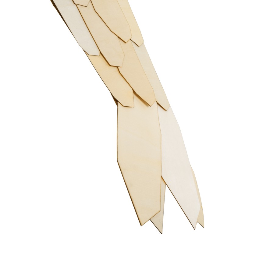 GOURAMI  Boho Επιτοίχιο Φωτιστικό Απλίκα Μονόφωτο 1 x E27 IP20 Μπεζ Ξύλο - Μ98 x Π33 x Υ22.5cm