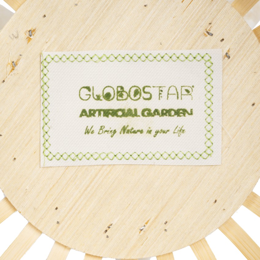 Τεχνητός Κήπος FOLEGANDROS  Διακοσμητικό Ξύλινο Κασπώ Γλάστρα -  Μπεζ Φ28 x Υ47cm