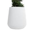 Τεχνητός Κήπος MISSOURI  Διακοσμητικό Πολυεστερικό Τσιμεντένιο Κασπώ Γλάστρα -  Λευκό Φ45 x Υ45cm