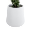 Τεχνητός Κήπος MISSOURI  Διακοσμητικό Πολυεστερικό Τσιμεντένιο Κασπώ Γλάστρα -  Λευκό Φ70 x Υ70cm