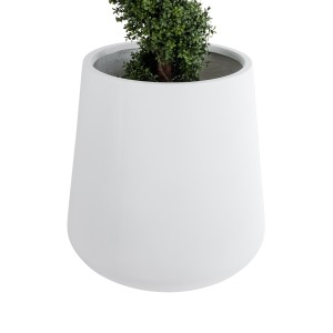 Τεχνητός Κήπος MISSOURI  Διακοσμητικό Πολυεστερικό Τσιμεντένιο Κασπώ Γλάστρα -  Λευκό Φ70 x Υ70cm