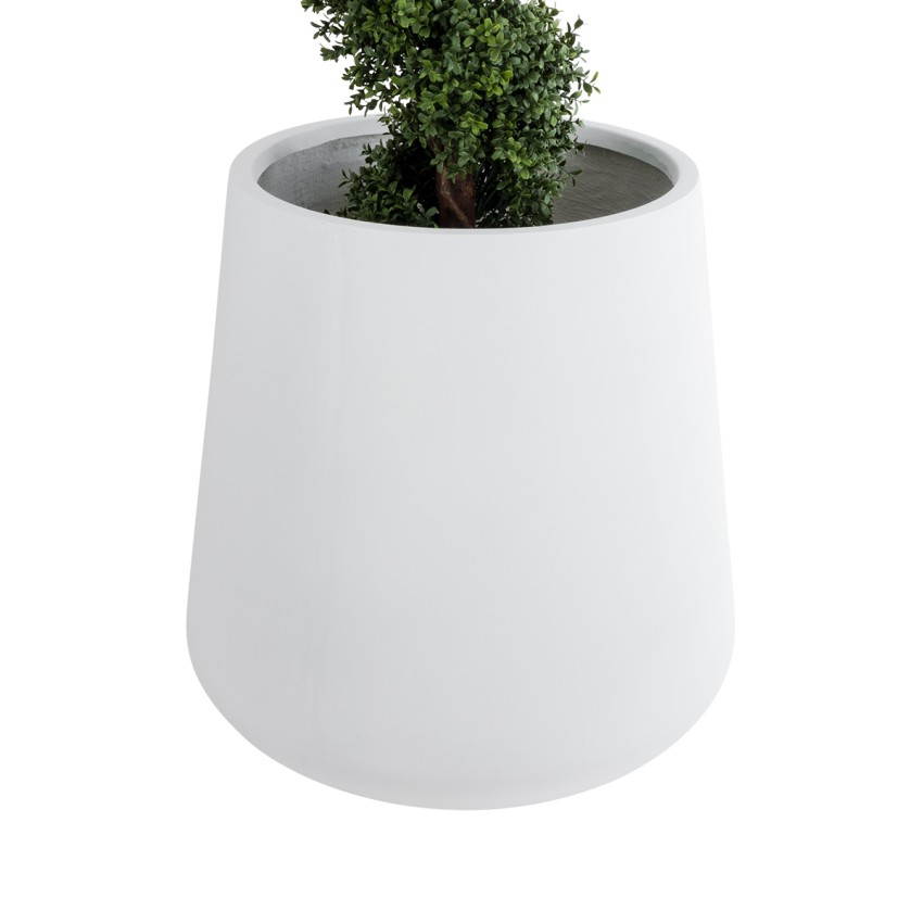 Τεχνητός Κήπος MISSOURI  Διακοσμητικό Πολυεστερικό Τσιμεντένιο Κασπώ Γλάστρα -  Λευκό Φ70 x Υ70cm