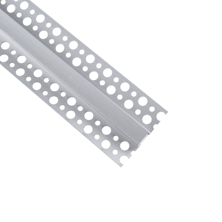 PLASTERBOARD-PROFILE  Προφίλ Αλουμινίου - Βάση & Ψύκτρα Ταινίας LED με Μαύρο Φιμέ Κάλυμμα - Χωνευτή Χρήση σε Γυψοσανίδα - Trimless - Πατητό Κάλυμμα - Ασημί - 1 Μέτρο - Μ100 x Π5.6 x Υ1.5cm