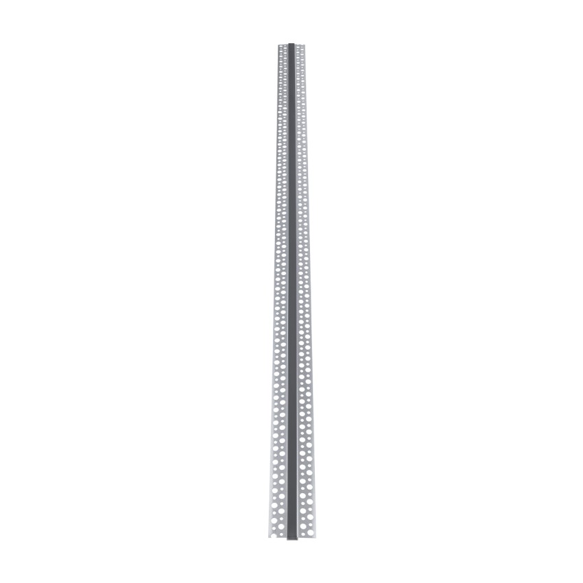 PLASTERBOARD-PROFILE  Προφίλ Αλουμινίου - Βάση & Ψύκτρα Ταινίας LED με Μαύρο Φιμέ Κάλυμμα - Χωνευτή Χρήση σε Γυψοσανίδα - Trimless - Πατητό Κάλυμμα - Ασημί - 1 Μέτρο - Μ100 x Π5.6 x Υ1.5cm
