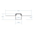 PLASTERBOARD-PROFILE  Προφίλ Αλουμινίου - Βάση & Ψύκτρα Ταινίας LED με Μαύρο Φιμέ Κάλυμμα - Χωνευτή Χρήση σε Γυψοσανίδα - Trimless - Πατητό Κάλυμμα - Ασημί - 2 Μέτρα - Πακέτο 5 Τεμαχίων - Μ200 x Π5.6 x Υ1.5cm