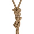 GLOBOSTAR® ROPE  Boho Κρεμαστό Φωτιστικό Οροφής με Ντουί 2 x E27 AC 220-240V IP20 - Μπεζ - Μ38 x Π3.5 x Υ200cm