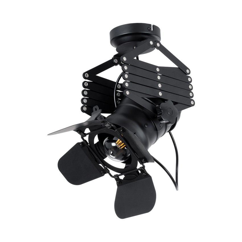GLOBOSTAR® BROADWAY  Vintage Φωτιστικό Οροφής με Ντουί 1 x E27 AC 220-240V IP20 - Μαύρο - Μ28 x Π25 x Υ100cm