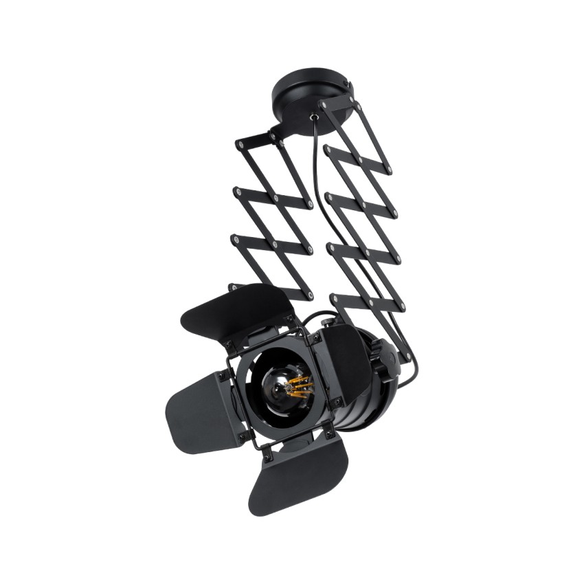 GLOBOSTAR® BROADWAY  Vintage Φωτιστικό Οροφής με Ντουί 1 x E27 AC 220-240V IP20 - Μαύρο - Μ28 x Π25 x Υ100cm