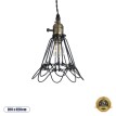FLOWER IRON RUST  Vintage Κρεμαστό Φωτιστικό Πλέγμα Μονόφωτο 1 x E27 IP20 Μαύρο Μέταλλο - Μ10 x Π10 x Υ20cm