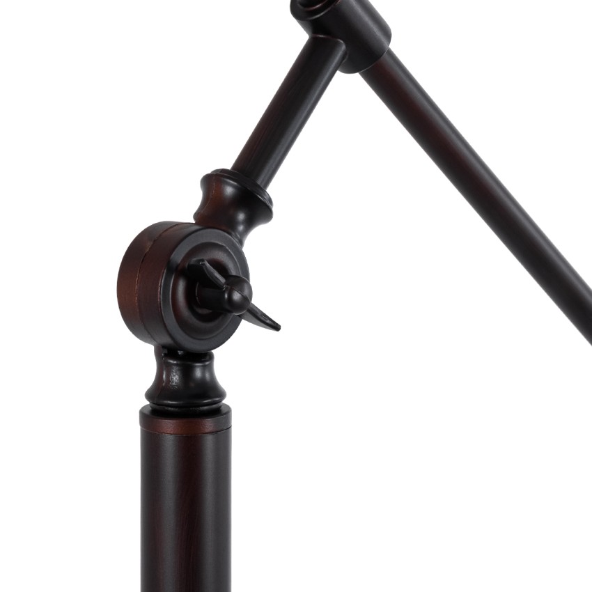 GLOBOSTAR® SILENE  Vintage Επιδαπέδιο Φωτιστικό με Ντουί 1 x E27 AC 220-240V IP20 - Μαύρο & Χρυσό - Μ30 x Π30 x Υ194cm