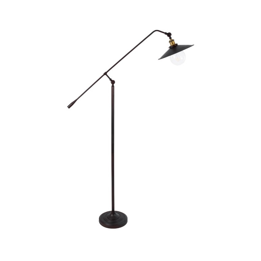 GLOBOSTAR® SILENE  Vintage Επιδαπέδιο Φωτιστικό με Ντουί 1 x E27 AC 220-240V IP20 - Μαύρο & Χρυσό - Μ30 x Π30 x Υ194cm