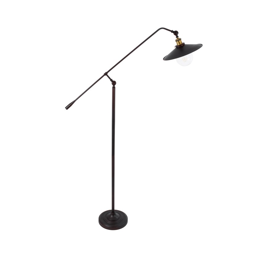 GLOBOSTAR® SILENE  Vintage Επιδαπέδιο Φωτιστικό με Ντουί 1 x E27 AC 220-240V IP20 - Μαύρο & Χρυσό - Μ30 x Π30 x Υ194cm