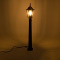 ELLIPSE  Vintage Φωτιστικό Κολωνάκι Κήπου  Μονόφωτο 1 x E27 Μαύρο Μεταλλικό Πλέγμα L17 x W16 x H105cm