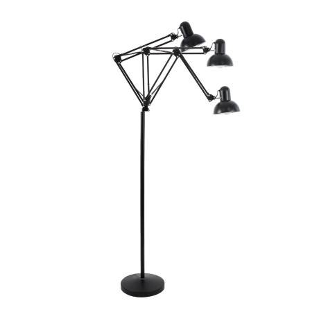 GLOBOSTAR® AUDREY  Vintage Επιδαπέδιο Φωτιστικό με Ντουί 1 x E27 AC 220-240V IP20 - Μαύρο - Μ15 x Π15 x Υ190cm