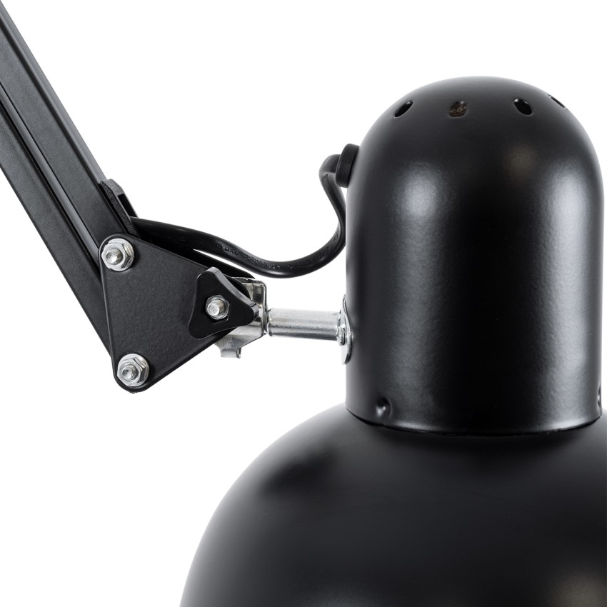 GLOBOSTAR® AUDREY  Vintage Επιδαπέδιο Φωτιστικό με Ντουί 1 x E27 AC 220-240V IP20 - Μαύρο - Μ15 x Π15 x Υ190cm