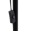 GLOBOSTAR® AUDREY  Vintage Επιδαπέδιο Φωτιστικό με Ντουί 1 x E27 AC 220-240V IP20 - Μαύρο - Μ15 x Π15 x Υ190cm
