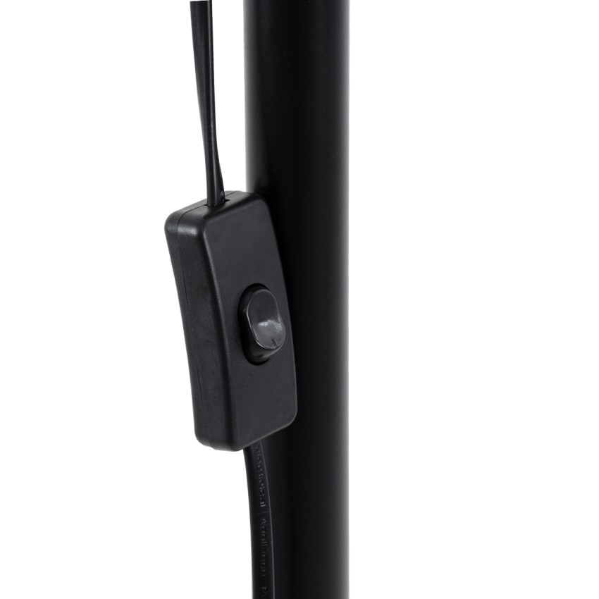 GLOBOSTAR® AUDREY  Vintage Επιδαπέδιο Φωτιστικό με Ντουί 1 x E27 AC 220-240V IP20 - Μαύρο - Μ15 x Π15 x Υ190cm