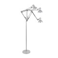 GLOBOSTAR® AUDREY  Vintage Επιδαπέδιο Φωτιστικό με Ντουί 1 x E27 AC 220-240V IP20 - Ασημί - Μ15 x Π15 x Υ190cm