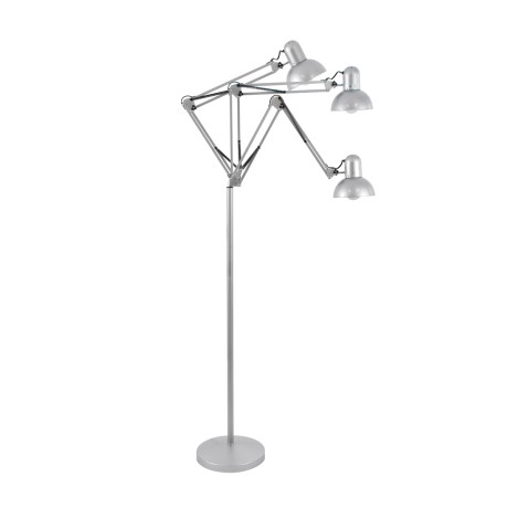 GLOBOSTAR® AUDREY  Vintage Επιδαπέδιο Φωτιστικό με Ντουί 1 x E27 AC 220-240V IP20 - Ασημί - Μ15 x Π15 x Υ190cm