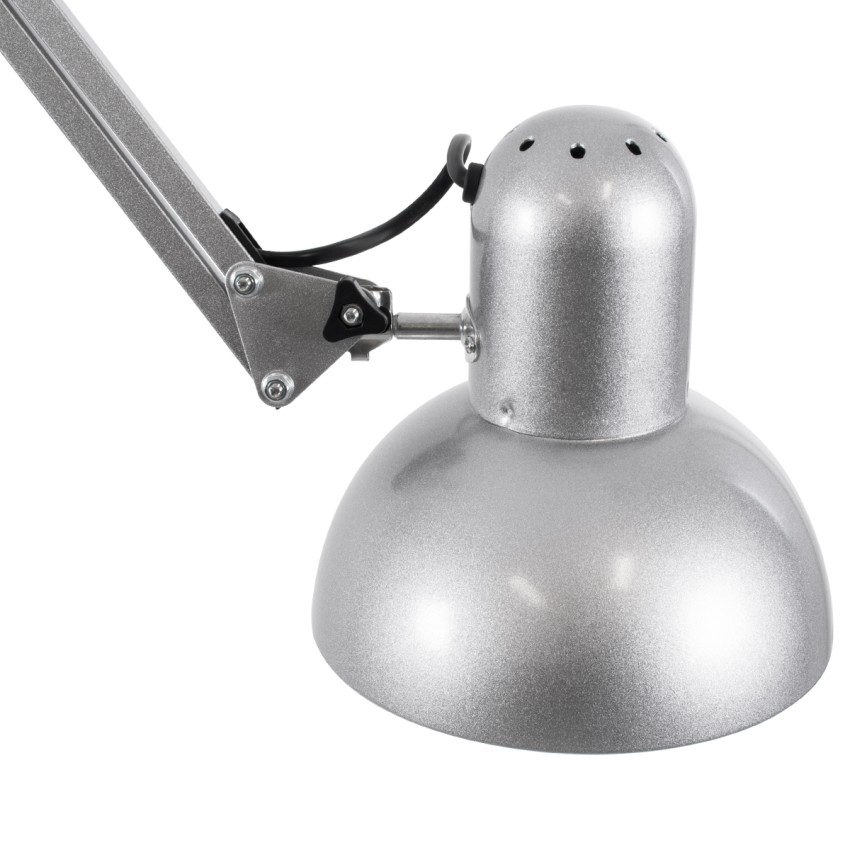 GLOBOSTAR® AUDREY  Vintage Επιδαπέδιο Φωτιστικό με Ντουί 1 x E27 AC 220-240V IP20 - Ασημί - Μ15 x Π15 x Υ190cm