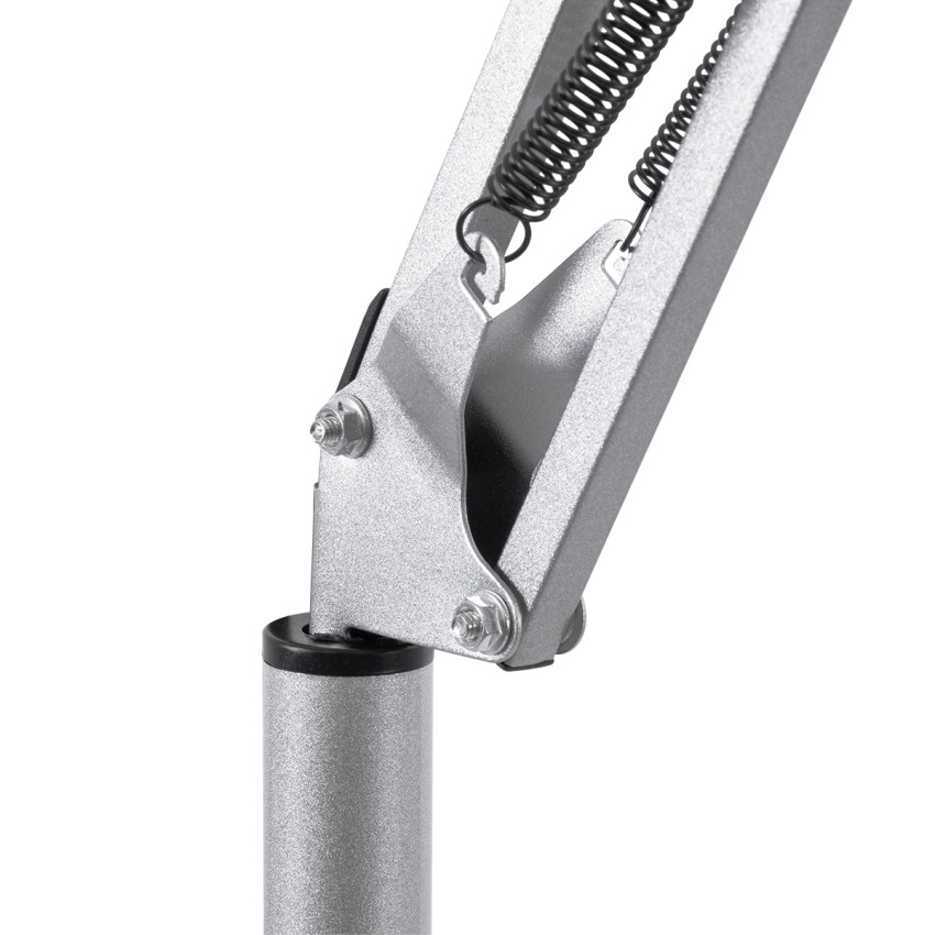 GLOBOSTAR® AUDREY  Vintage Επιδαπέδιο Φωτιστικό με Ντουί 1 x E27 AC 220-240V IP20 - Ασημί - Μ15 x Π15 x Υ190cm