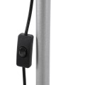 GLOBOSTAR® AUDREY  Vintage Επιδαπέδιο Φωτιστικό με Ντουί 1 x E27 AC 220-240V IP20 - Ασημί - Μ15 x Π15 x Υ190cm