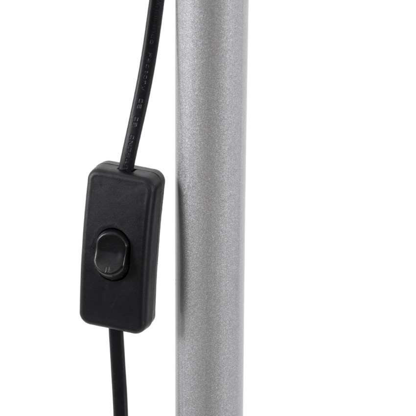 GLOBOSTAR® AUDREY  Vintage Επιδαπέδιο Φωτιστικό με Ντουί 1 x E27 AC 220-240V IP20 - Ασημί - Μ15 x Π15 x Υ190cm
